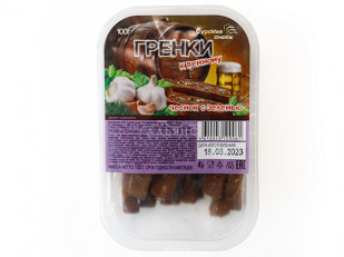 Вобла астраханская ГОСТ с икрой: Сурские гренки Чеснок с зеленью (100 гр)