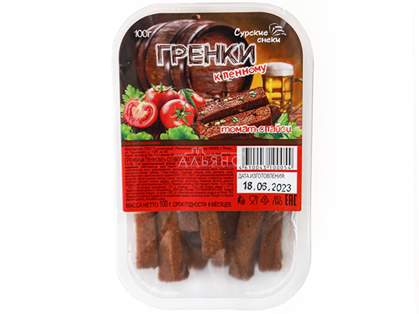 Сурские гренки Томат спайси (100 гр) в Кирове